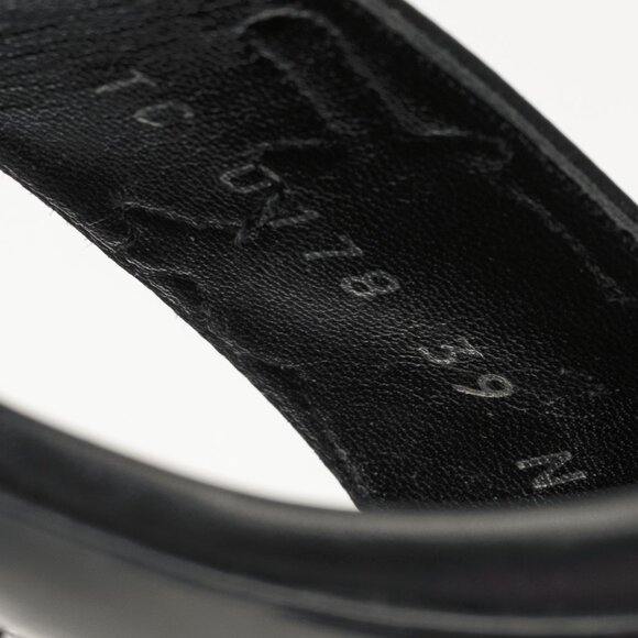 Louis Vuitton Black Leather LV Patch Sandals - Picture 10 of 10